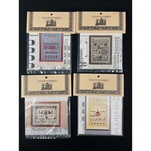 4 Vintage Told in a Garden Counted Cross Stitch Patterns: